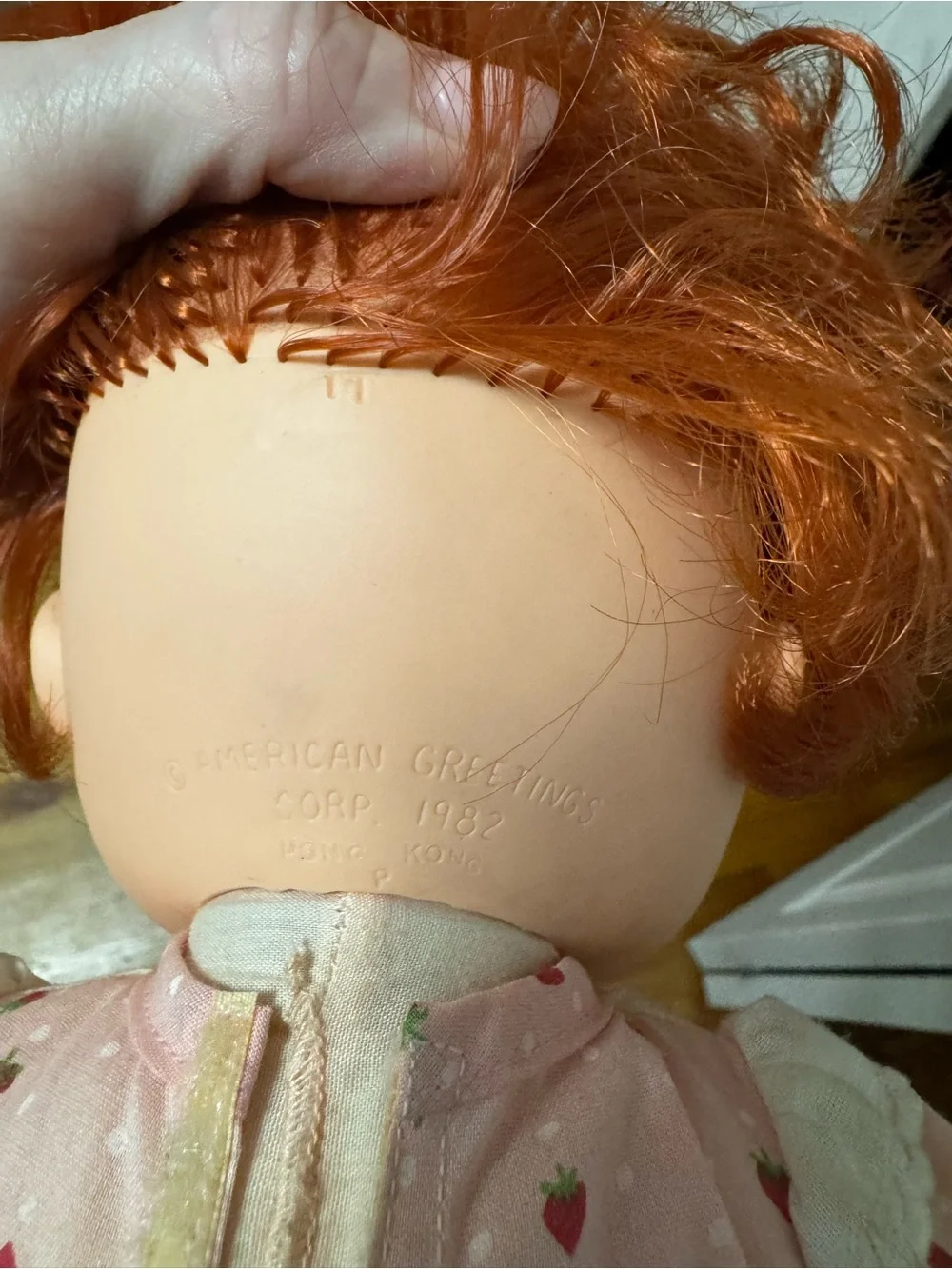 American Greetings Strawberry Shortcake Red-Haired Baby Doll in Pink Outfit